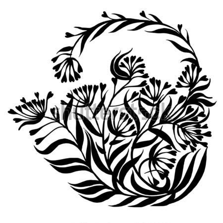 decorative silhouette teacup Stock photo © VectorFlover