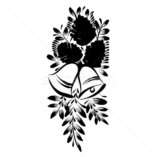 decorative silhouette of pine cone Stock photo © VectorFlover