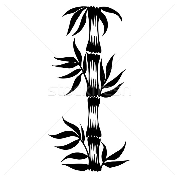 decorative silhouette bamboo Stock photo © VectorFlover