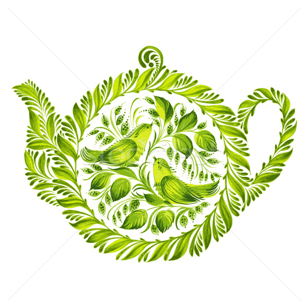 decorative ornament herbal teapot Stock photo © VectorFlover