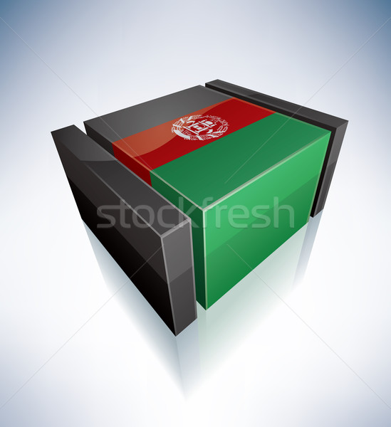 3D flag of Afghanistan Stock photo © Vectorminator