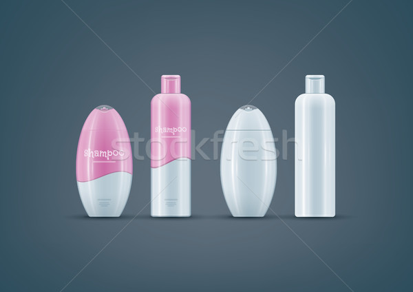 Stock photo: Shampoo bottles mock-up set