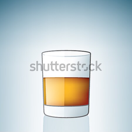 Wódki szkła alkoholu pić przycisk Zdjęcia stock © Vectorminator