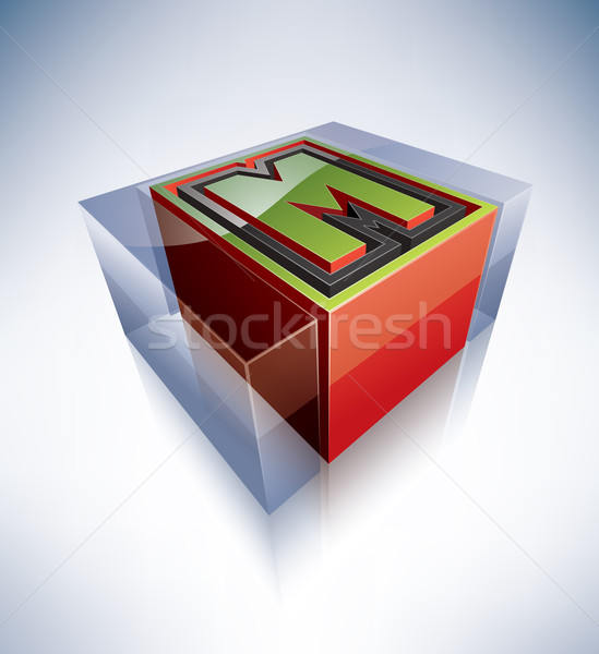 3D alphabet: Capital letter M Stock photo © Vectorminator