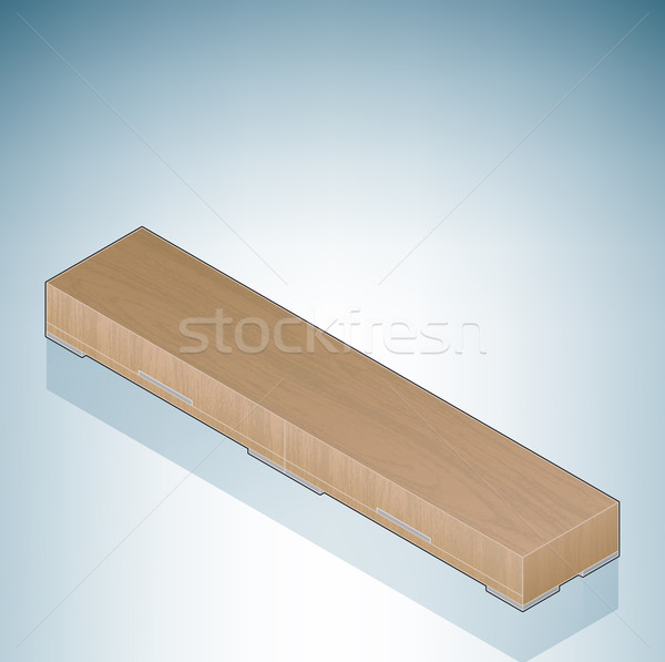 Meubles faible chambre poitrine tiroirs 3D Photo stock © Vectorminator