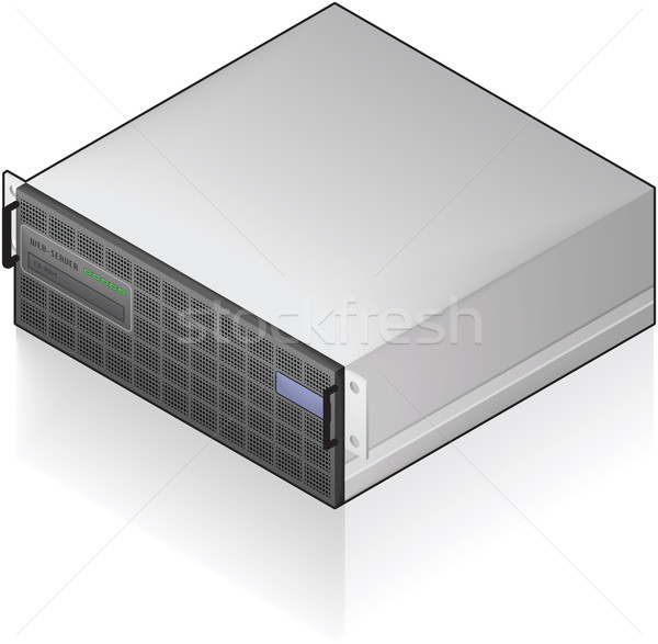 Serverul unitate izometrice 3D icoană calculator Imagine de stoc © Vectorminator