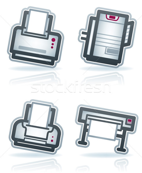 Computer accessori ecco stampante Foto d'archivio © Vectorminator