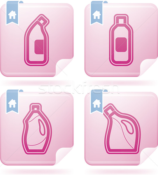 Czyszczenia inny narzędzia wybielacz butelki Zdjęcia stock © Vectorminator