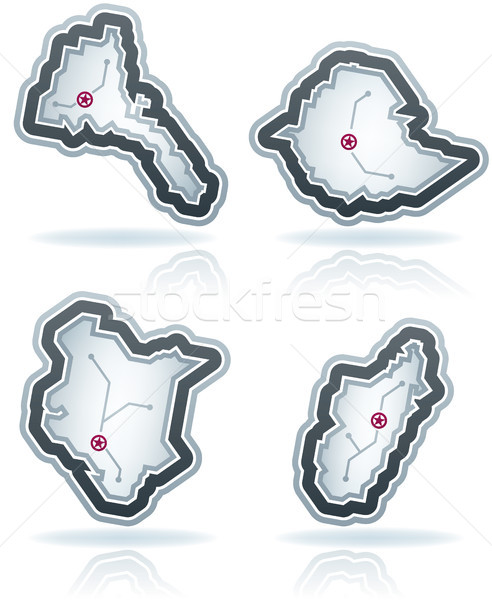 Simple Country Icons Stock photo © Vectorminator