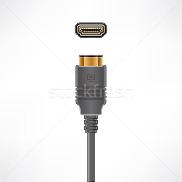 Cable vídeo plug enchufe ordenador hardware Foto stock © Vectorminator