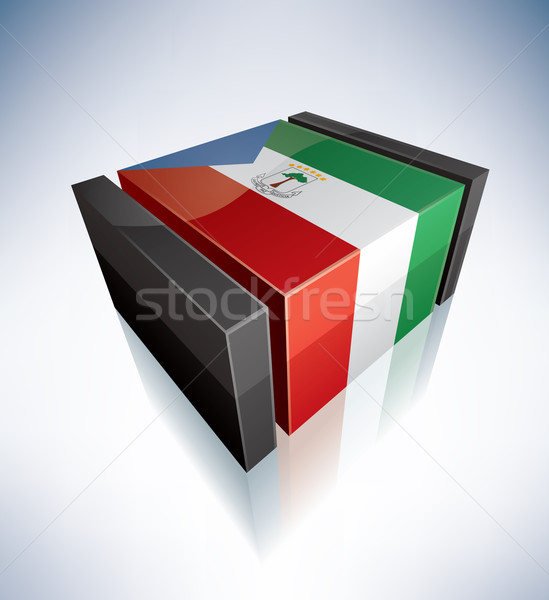 3D flag of Equatorial Guinea Stock photo © Vectorminator
