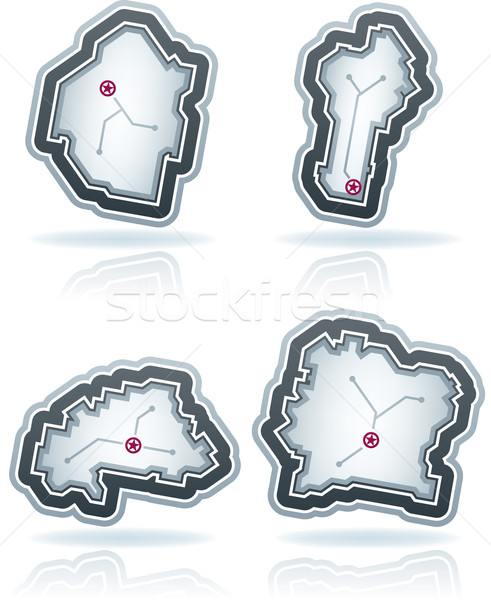 Simple país iconos icónico diseno países Foto stock © Vectorminator