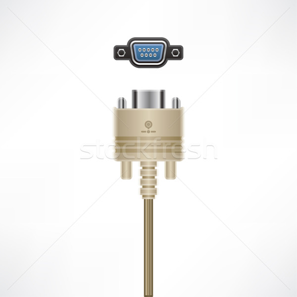Puerto módem plug enchufe ordenador Foto stock © Vectorminator