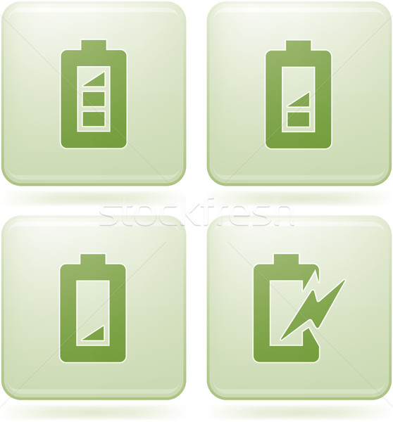 Olivine Square 2D Icons Set: Phone display Stock photo © Vectorminator