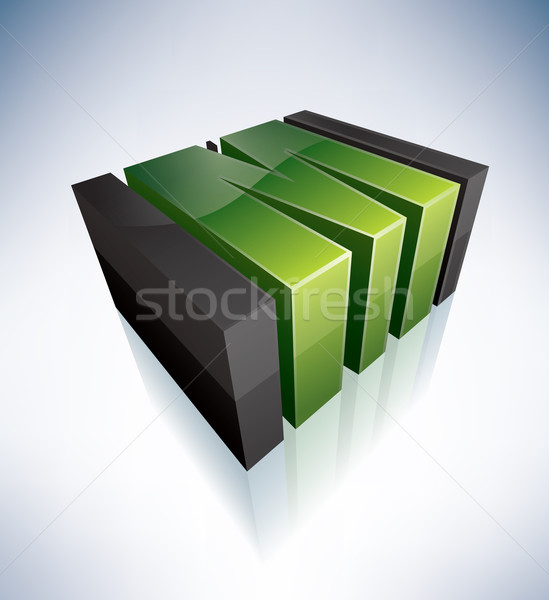 Stock photo: Three-dimensional M Letter