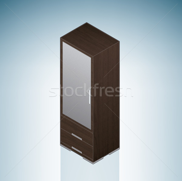 Furniture: Small Bedroom Cupboard Stock photo © Vectorminator