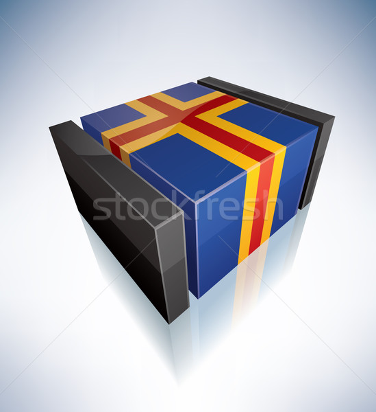 3D flag of Aland Stock photo © Vectorminator