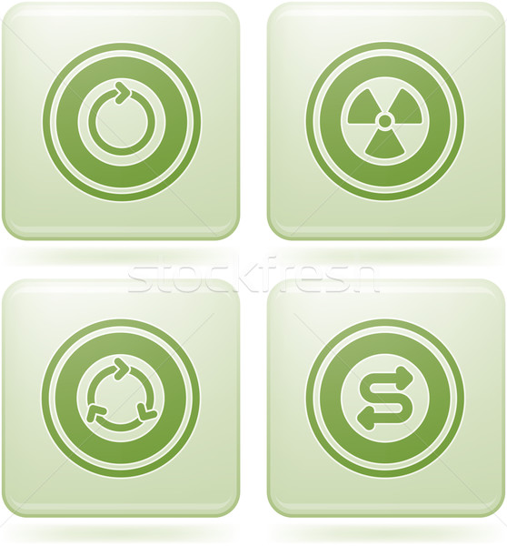 Olivine Square 2D Icons Set: Abstract Stock photo © Vectorminator