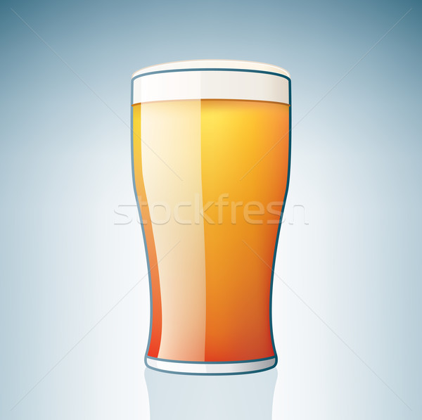 Világos sör üveg alkohol ikon szett sör ital Stock fotó © Vectorminator