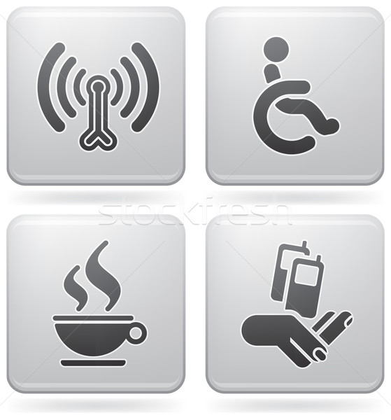 Hotel Symbole unterschiedlich Wireless LAN Internet zugreifen Stock foto © Vectorminator