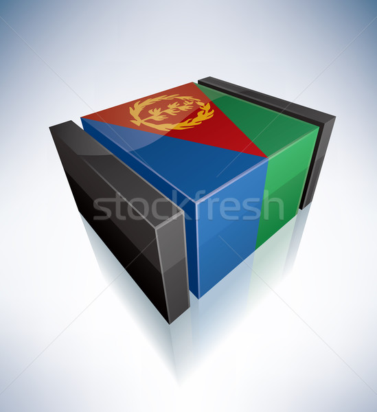 3D flag of Eritrea Stock photo © Vectorminator