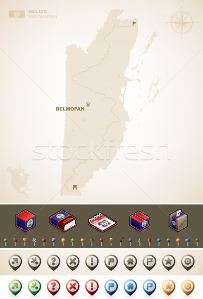 Foto stock: Belize · norte · américa · mapas · cartografia