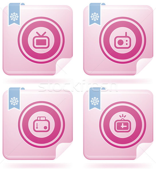 Miscellaneous Flamingo Icons Stock photo © Vectorminator