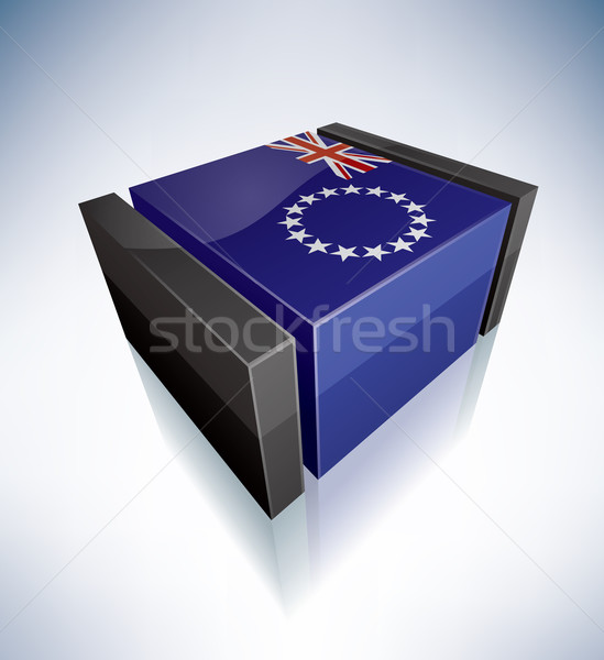 3D flag of Cook Islands Stock photo © Vectorminator