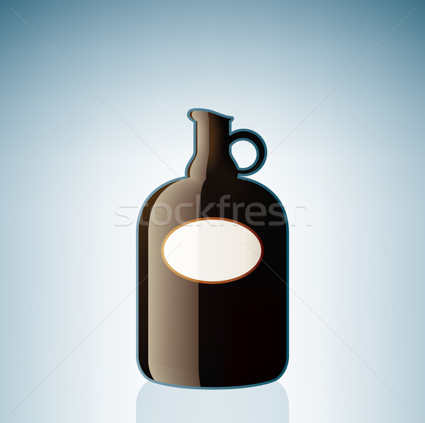 Brun bouteille de vin alcool verre boire [[stock_photo]] © Vectorminator