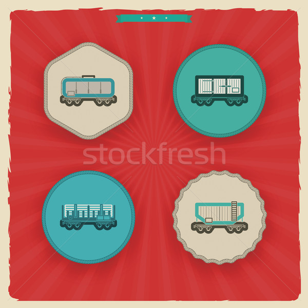 Industry Icons: Railroad transportation Stock photo © Vectorminator