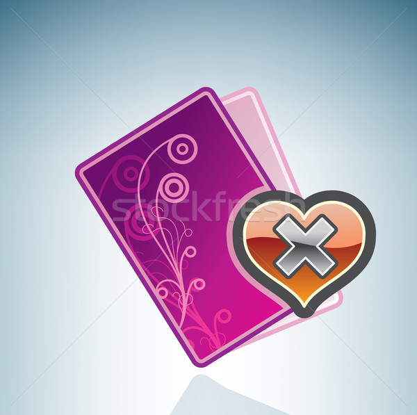 Valentine/Love Card & Broken Heart Stock photo © Vectorminator