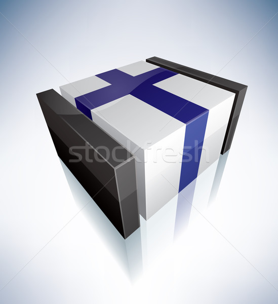 3D flag of Finland Stock photo © Vectorminator