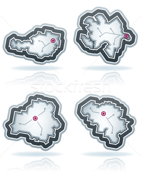 Simple Country Icons Stock photo © Vectorminator