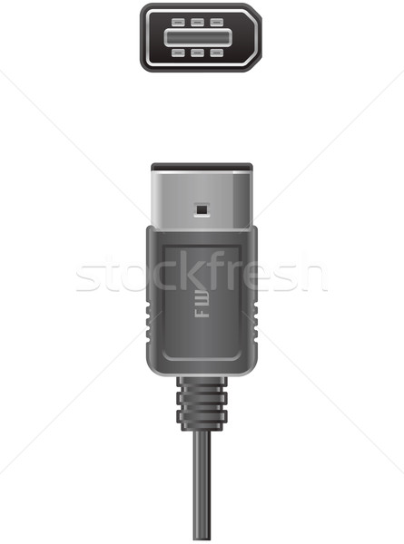 Ordenador cable pin plug enchufe hardware Foto stock © Vectorminator