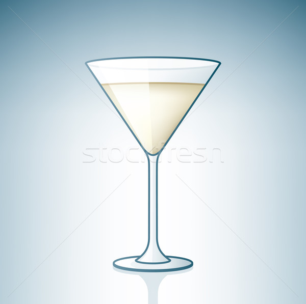 Martinis pohár alkohol üveg ikon szett kék ital Stock fotó © Vectorminator