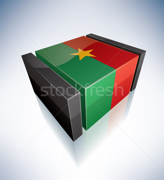3D flag of Burkina Faso Stock photo © Vectorminator