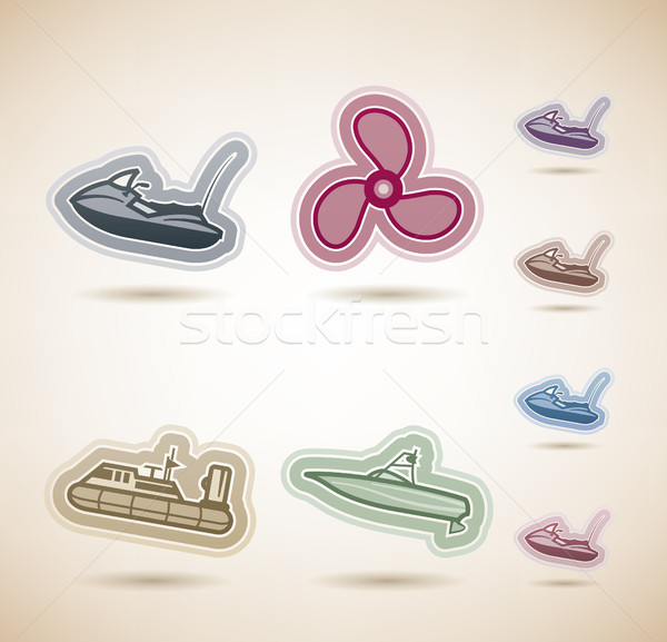 Buques barcos vector iconos otro relación Foto stock © Vectorminator