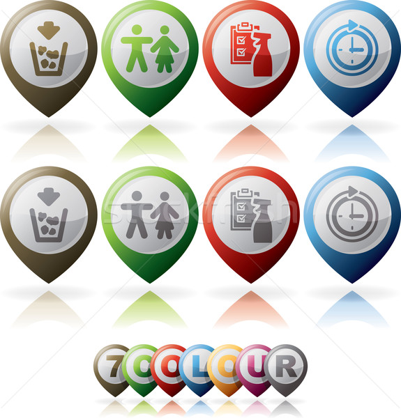 Camping Icons Stock photo © Vectorminator
