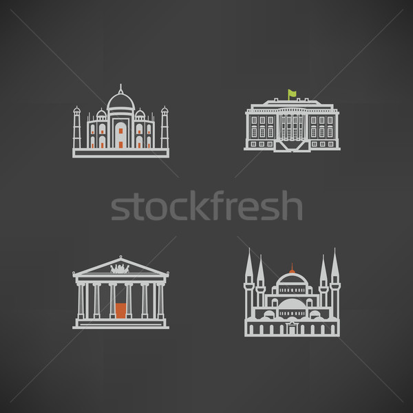 World Landmarks Stock photo © Vectorminator