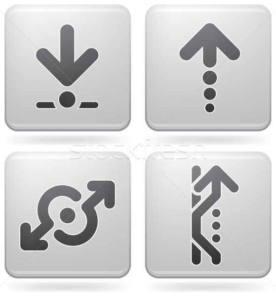 Sageti icoane indicator rutier platina pătrat Imagine de stoc © Vectorminator