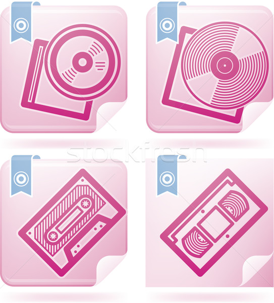 Kantoor leveren flamingo witte tape Stockfoto © Vectorminator