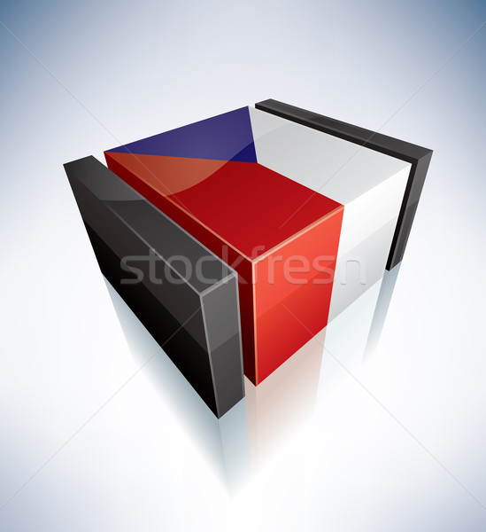3D flag of Czech Stock photo © Vectorminator