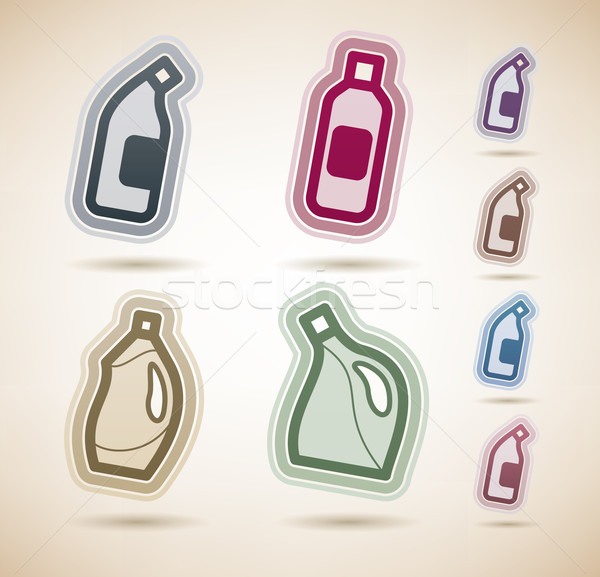 Czyszczenia inny narzędzia wybielacz butelki Zdjęcia stock © Vectorminator