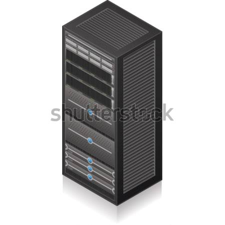 Rack de servidores 3D icono ordenador hardware Foto stock © Vectorminator