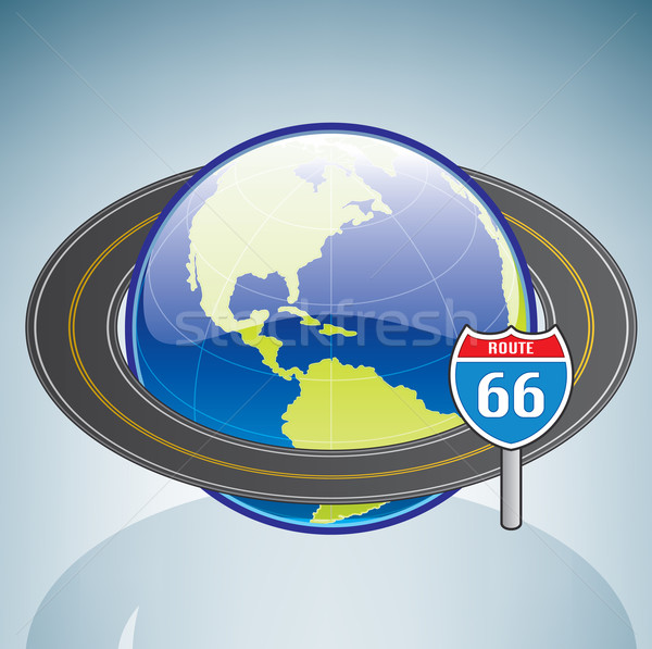 Mundo ruta 66 3D signo Foto stock © Vectorminator