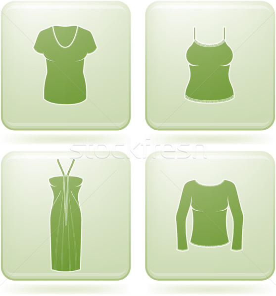 Olivine Square 2D Icons Set: Woman's Clothing Stock photo © Vectorminator