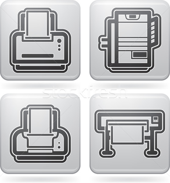 Computer accessori ecco stampante Foto d'archivio © Vectorminator