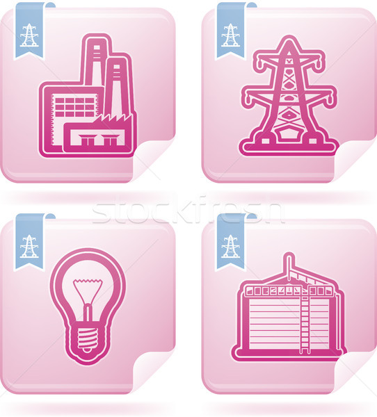 Industria iconos pesado símbolos superior Foto stock © Vectorminator