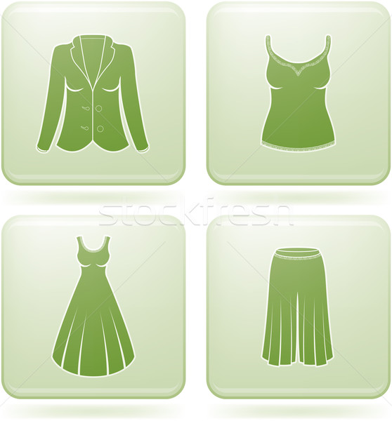 Olivine Square 2D Icons Set: Woman's Clothing Stock photo © Vectorminator