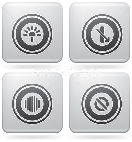 Platino iconos resumen iconos de la web general Foto stock © Vectorminator